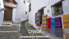  Presentation with granada - Colorful presentation theme enhanced with alpujarras street rugs in pampaneira backdrop and a gray colored foreground