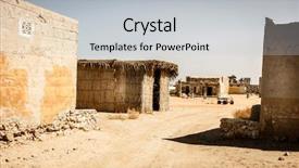  Presentation with ghost - Theme with als - ghost town of al jazirat background and a light gray colored foreground