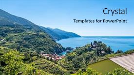  Presentation with italy usa - Presentation design consisting of als - monterosso al mare cinque terre background and a light blue colored foreground