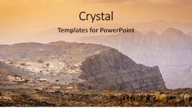  Presentation with mountain view california - PPT theme having als - scenic view of hajar mountains background and a coral colored foreground