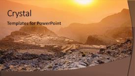  Presentation with scenic - PPT theme consisting of als - scenic view of hajar mountains background and a yellow colored foreground