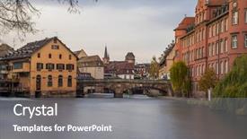  Presentation with france - Beautiful slides featuring alsace france traditional half timber backdrop and a gray colored foreground
