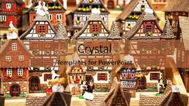  Presentation with market - Beautiful presentation theme featuring alsatian houses on the christmas backdrop and a coral colored foreground