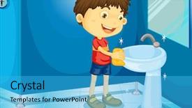  Presentation with bathroom - Presentation consisting of also available in my portfolio background and a teal colored foreground