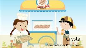  Presentation with kids food - Presentation design consisting of also available in my portfolio background and a blonde colored foreground