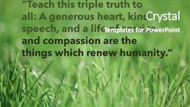  Presentation with inspirational - Slide set having also available in my portfolio background and a seafoam green colored foreground