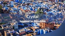  Presentation with jodhpur - Beautiful slide deck featuring also known as blue city backdrop and a ocean colored foreground