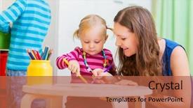  Presentation with daycare - Presentation enhanced with also perfect for kindergarten daycare background and a red colored foreground