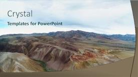  Presentation with geological - Audience pleasing presentation theme consisting of altai-landscape-geological-formation-near backdrop and a sky blue colored foreground