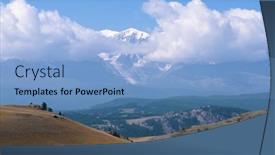  Presentation with siberia - Cool new slide set with altai-landscape-with-high-mountains backdrop and a light blue colored foreground
