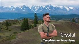  Presentation with mars - Theme enhanced with altai mountains kyzyl chin siberia background and a tawny brown colored foreground