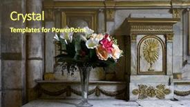  Presentation with church altar - Slide deck consisting of altar in saint germain church background and a tawny brown colored foreground