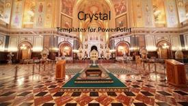  Presentation with carpet - PPT layouts having altar inside cathedral of christ background and a coral colored foreground