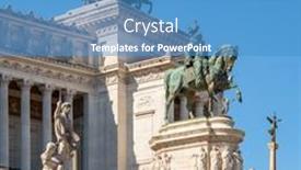  Presentation with galleria vittorio emanuele ii - Beautiful slide deck featuring altar-of-the-fatherland-altare backdrop and a teal colored foreground