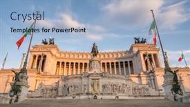  Presentation with rome italy - Beautiful presentation featuring altar-of-the-fatherland-altare backdrop and a light blue colored foreground