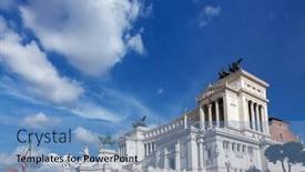  Presentation with rome italy - Beautiful theme featuring altare-della-patria-altar backdrop and a teal colored foreground