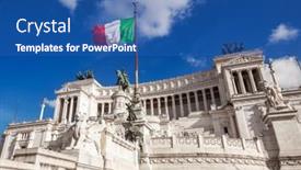  Presentation with rome italy - Slide deck featuring altare-della-patria-altar background and a ocean colored foreground