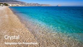  Presentation with blanc - Beautiful PPT layouts featuring altea cap blanc beach beside backdrop and a coral colored foreground