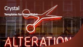 Presentation with neon - Audience pleasing PPT theme consisting of sign of the word 'alteration backdrop and a tawny brown colored foreground