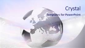  Presentation with football stadium - Cool new slides with alterative energy - double exposure photo of stadium backdrop and a sky blue colored foreground