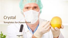  Presentation with genetic modified organism - Slides with altered using genetic engineering technique background and a cream colored foreground