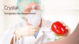  Presentation with genetic modified organism - PPT theme having altered using genetic engineering technique background and a lemonade colored foreground