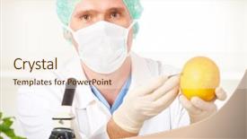  Presentation with genetic modified organism - Slide deck featuring altered using genetic engineering technique background and a cream colored foreground