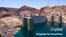  Presentation with arizona - Theme having hoover dam from arizona side background and a ocean colored foreground