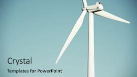 Presentation with windmill - Cool new PPT layouts with alternative energy resources - windmill for electric power production backdrop and a light blue colored foreground