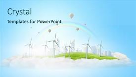  Presentation with alternative energy - Colorful presentation theme enhanced with alternative energy concept mixed media backdrop and a  colored foreground