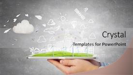  Presentation with alternative energy - Audience pleasing PPT theme consisting of alternative energy concept backdrop and a light gray colored foreground