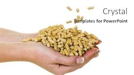  Presentation with alternative energy - Theme with alternative energy for heating heating with pellets already on the environment background and a white colored foreground