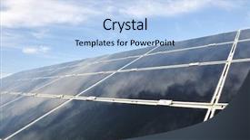  Presentation with alternative energy - Beautiful PPT layouts featuring alternative energy photovoltaic solar panels backdrop and a light blue colored foreground