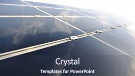  Presentation with alternative energy - Slide set featuring alternative energy photovoltaic solar panels background and a tawny brown colored foreground