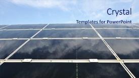  Presentation with alternative energy - Audience pleasing slide deck consisting of alternative energy photovoltaic solar panels backdrop and a  colored foreground