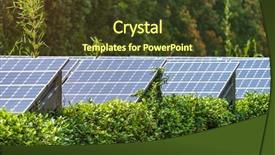  Presentation with alternative energy - Colorful slides enhanced with alternative energy sources and solar backdrop and a tawny brown colored foreground