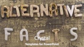  Presentation with alternative - Beautiful slides featuring alternative facts concept backdrop and a coral colored foreground