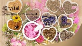  Presentation with alternative medicine - Presentation theme enhanced with alternative healing treatments in heart background and a coral colored foreground