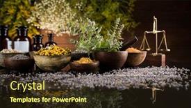  Presentation with alternative - Theme having alternative-health-fresh-herbal background and a wine colored foreground