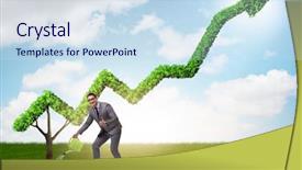  Presentation with currency financial concept macro - Amazing slides having economy footprint - businessman in investment concept watering backdrop and a sky blue colored foreground