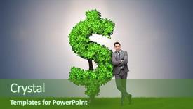  Presentation with investment - Amazing PPT theme having alternative bank - man in sustainable investment concept backdrop and a  colored foreground