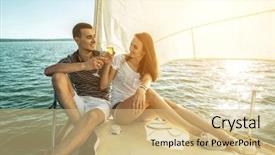  Presentation with romantic love - Cool new PPT theme with alternative lifestyle concept - love story backdrop and a soft green colored foreground