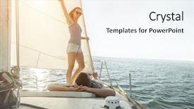  Presentation with love story - Audience pleasing presentation theme consisting of alternative lifestyle concept - love story backdrop and a sky blue colored foreground