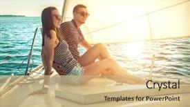  Presentation with love story - PPT theme featuring alternative lifestyle concept - love story background and a coral colored foreground