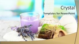  Presentation with alternative medicine - PPT layouts having alternative medicine blue - still life with lavender candle background and a cool aqua colored foreground