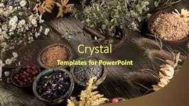  Presentation with alternative medicine - Audience pleasing slide set consisting of alternative-medicine-dried-herbs-background backdrop and a tawny brown colored foreground