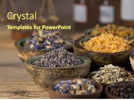 Alternative Medicine Dried Herbs Background PPT template 28 ...
