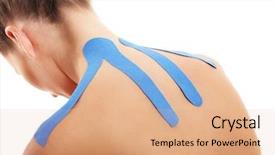  Presentation with exercise medicine - Audience pleasing slide set consisting of alternative medicine exercise - picture of special physio tape backdrop and a coral colored foreground