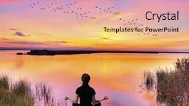  Presentation with nature - PPT layouts featuring alternative medicine exercise - woman doing yoga in nature background and a  colored foreground