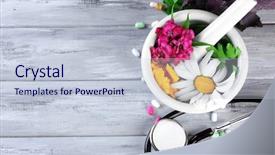  Presentation with alternative medicine - Cool new slides with alternative medicine herbs berries backdrop and a lemonade colored foreground